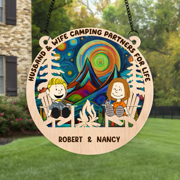 Personalized Gifts For Camping Couple Suncatcher Ornament 01kapu140125pa For Sale