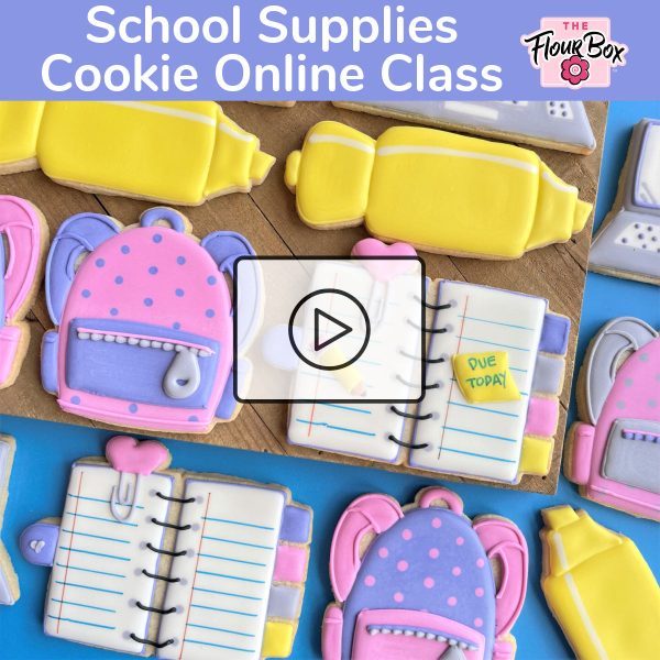 School Supplies Online Decorating Class Recording with Optional Kit For Sale